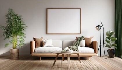 Realistic 3D Rendering of a Cozy Interior Living Room Background with Modern Elements, Showcasing Sophisticated Textures and Rich Colors for Digital Art, Home Decor, or Design Inspiration