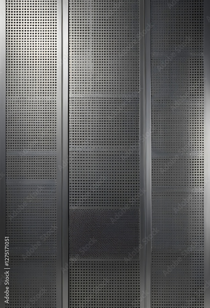 Aufkleber metallic panels with perforated surface pattern for modern architecture