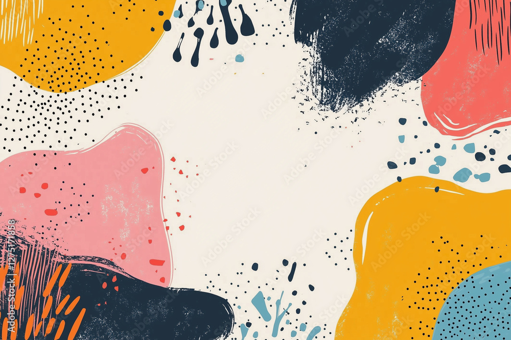Poster colorful abstract background with a white background. the background is full of different colors and