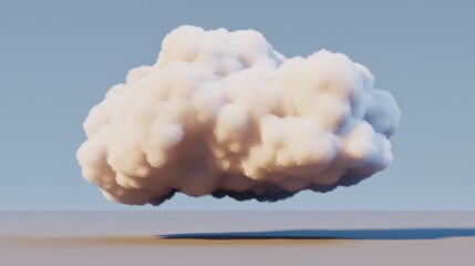 Floating cloud formation open sky digital art calm environment aerial view atmospheric concept