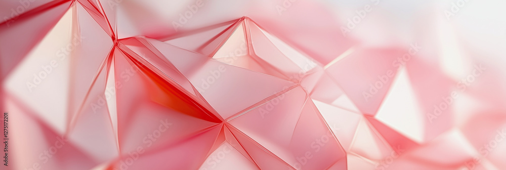 Aufkleber pink and white abstract image with a lot of triangles. the image is very colorful and has a lot of t