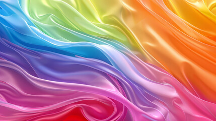 Obraz premium Dynamic Swirls of Rainbow Colors in an Abstract Style
