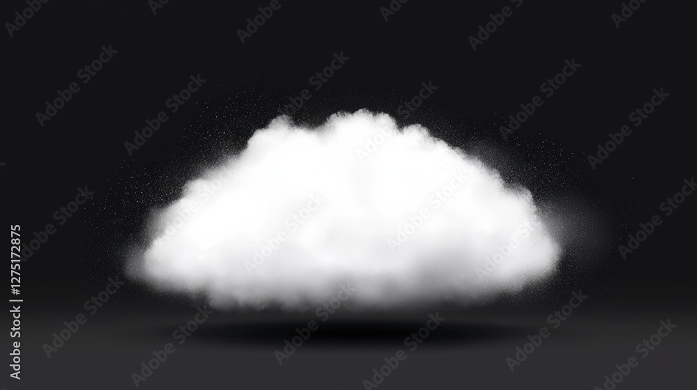 Poster dynamic cloud formation in studio setting high-definition image dark background atmospheric mood