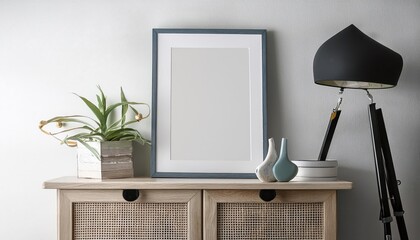 Vintage Chest of Drawers in a Hip Retro Interior with Rich Textures and Colors, Showcasing a 3D Render of a Timeless Elegance