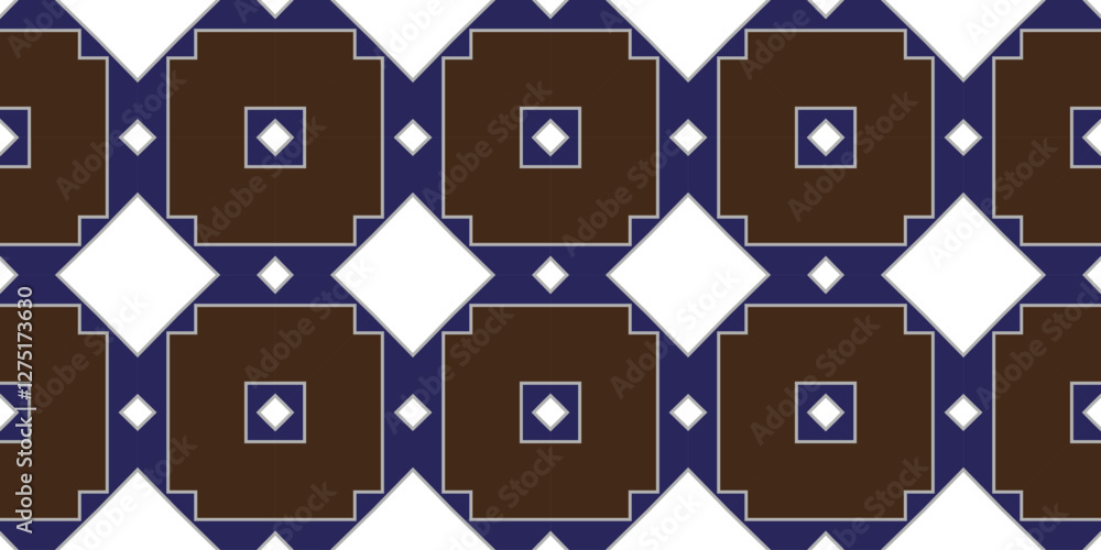 Poster colorful seamless repeating pattern in abstract minimalist geometric style