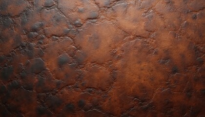 Brown leather texture background with distressed creased grunge. Faded, folded, crinkled seam pattern on aged brown textured vintage dirty material surface. High resolution.
