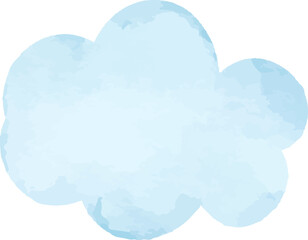 Watercolor Cloud for Summer Illustration