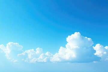 Obraz premium Abstract white clouds against a clear blue sky, vast, clear blue