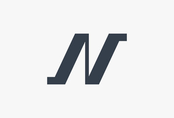 Initial Letter N Logo. Minimal Modern Logotype Concept Usable for Universal Business and branding Logos, Corporate Identity, Company icon, technology, marketing design template
