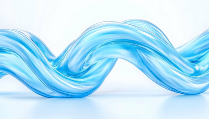 Abstract blue liquid swirls, flowing, studio background, clean design, website banner