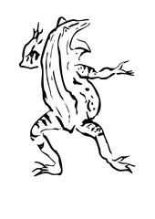 鳥獣戯画のカエル