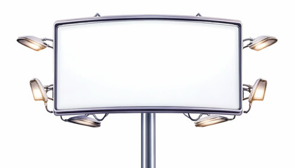 Obraz premium Blank billboard, city street, advertising space, night lighting, marketing