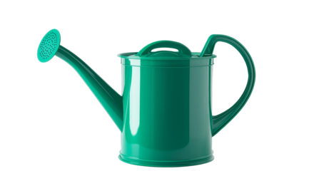 PNG, Garden tools, garden watering can, isolated on white background, created by Generative AI technology.