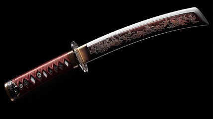 Ornate katana, dark background