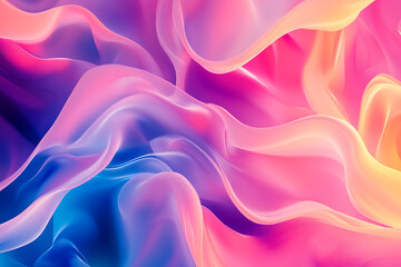 Obraz premium Vibrant Gradient Waves Abstract Background