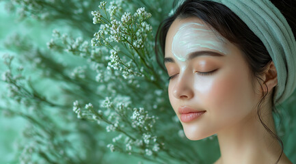 Portrait of a beautiful girl, close-up, created using Generative AI technology