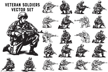 American Soldier Tribute Vector Pack