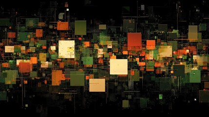 Abstract Colorful Geometric Shapes in Vivid Patterns and Textures
