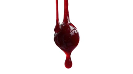 Horror Blood Dripping Isolated on PNG Transparent Background
