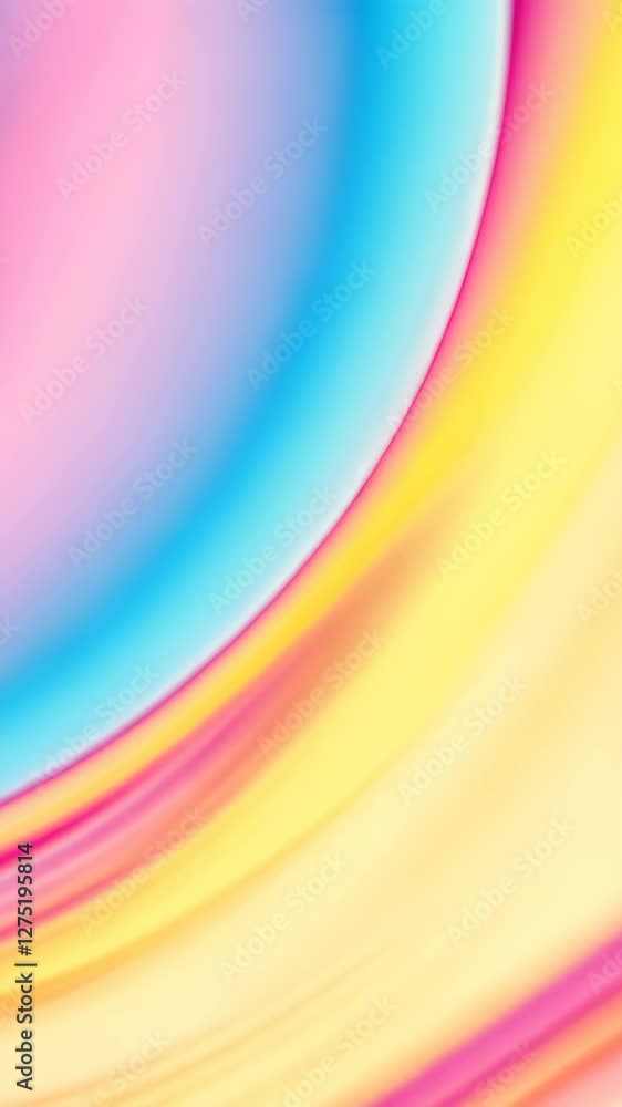 Poster vibrant abstract pastel gradient background with smooth curves and soft light in vertical orientatio