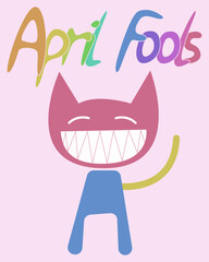 vector design, flat style, april fools theme, easy to edit, suitable for graphic design elements
