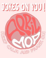 vector design, flat style, april fools theme, easy to edit, suitable for graphic design elements
