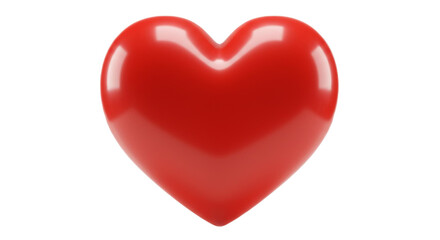 red heart isolated on white