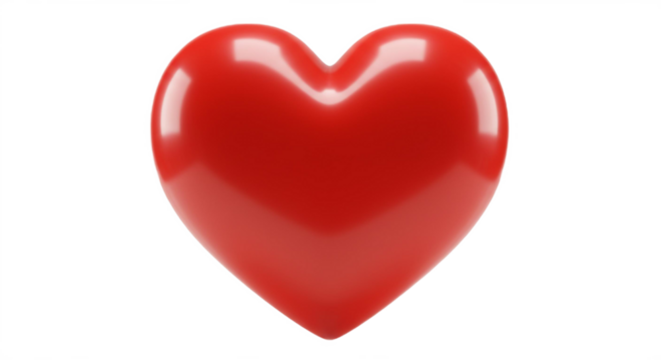 red heart isolated on white