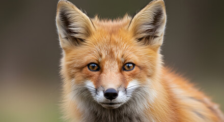 Fototapeta premium Stunning Closeup of a Red Fox in its Natural Habitat A Captivating Wildlife Portrait