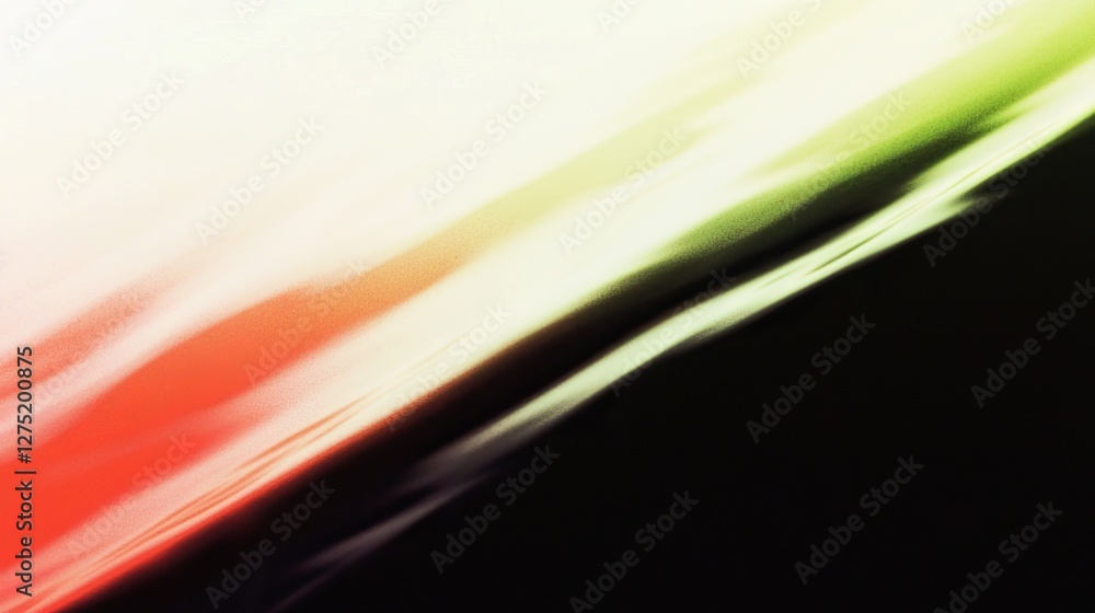 Wall mural abstract diagonal lines in red, green, and black with blurred effect, creating a dynamic and modern 