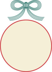 リボンの水引の装飾枠
