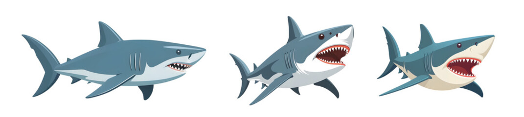 Naklejka premium Stylish Shark Illustration