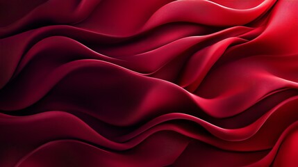 Obraz premium A stunning 3D hyper-realistic red abstract background with luxurious silk-like texture, smooth gradients, and elegant light reflection for a premium, minimalist vibe.