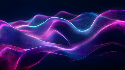 Dynamic wave pattern with vibrant purple and blue hues for modern digital backgrounds