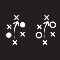Obraz premium Soccer game strategy and tactic plan vector icon. vector illustration . EPS 10/AI