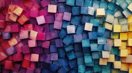 Colored Blocks Close Up