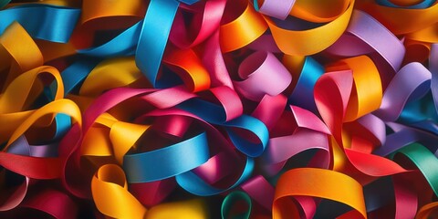 Colorful Ribbons Close Up