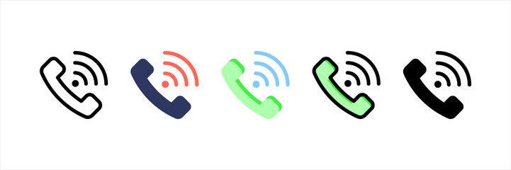Call Multistyle Icon Set