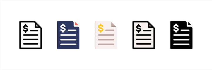 Bill Multistyle Icon Set