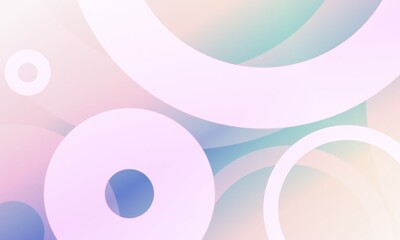 Obraz premium Soft Symphony of Intertwined Circles in Muted Shades of Pink, Blue, and Cream, Creating a Dreamy and Ethereal Abstract Background