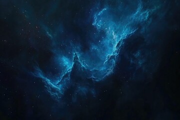 Blue and Black Galaxy with Stars