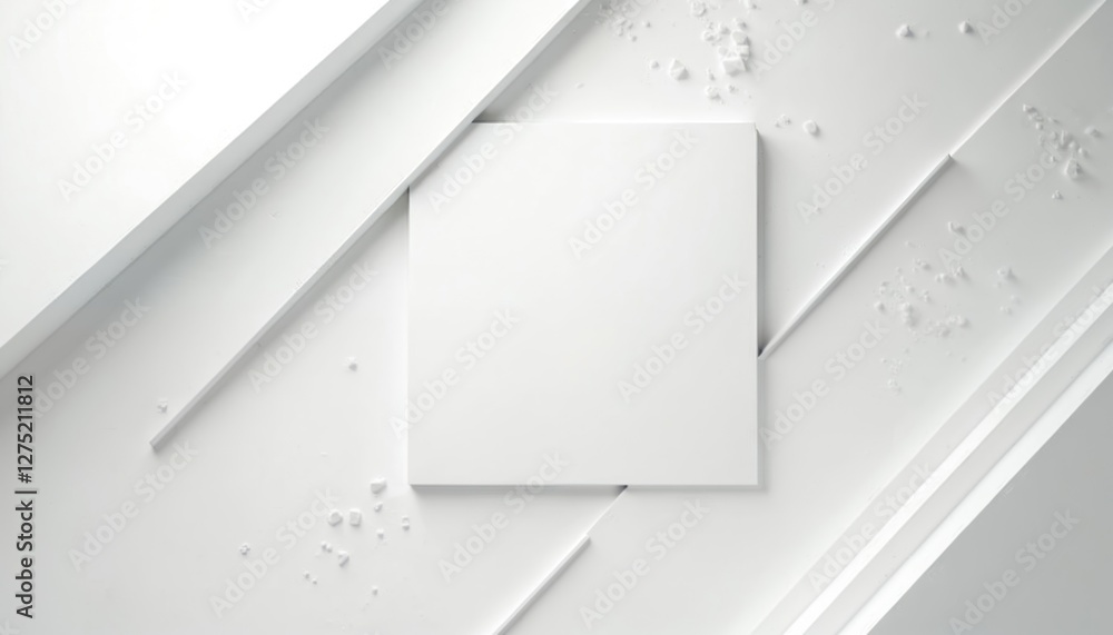 Poster white tech concept. geometric square background. modern minimal backdrop design template. abstract a