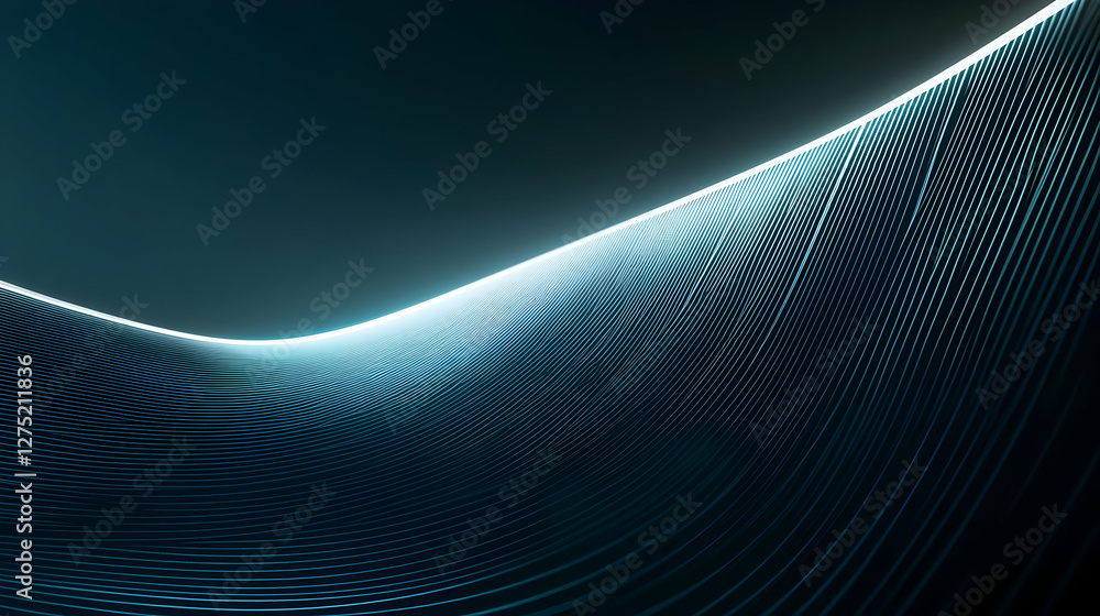 Poster abstract light wave pattern on dark background, suitable for modern graphic design projects