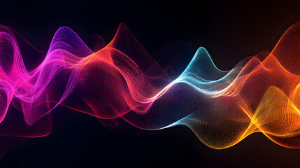 Fototapeta premium Colorful Energy Waves Abstract Background for Technology and Science Presentation