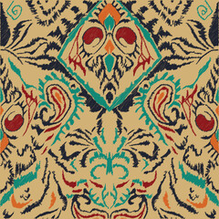 ethnic seamless pattern on background
