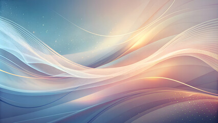 Fototapeta premium Abstract Wave Pattern with Glowing Effect. Digital Art
