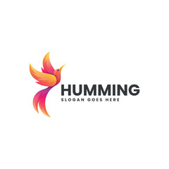 Humming Bird Gradient Colorful Logo