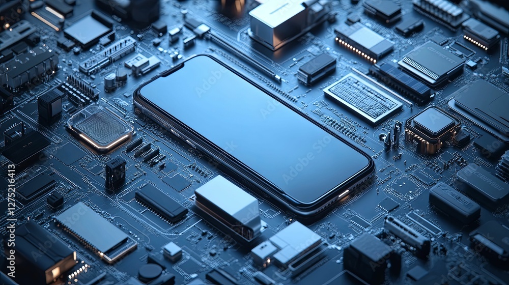 Poster smartphone display on advanced circuit board technology