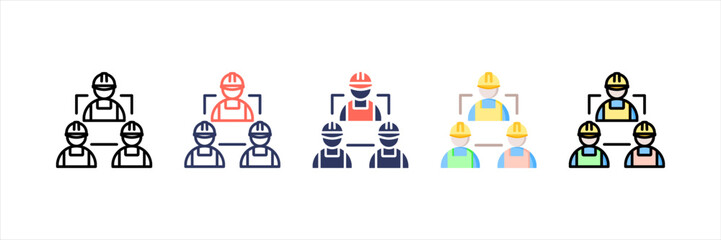 Coordination Multistyle Icon Set