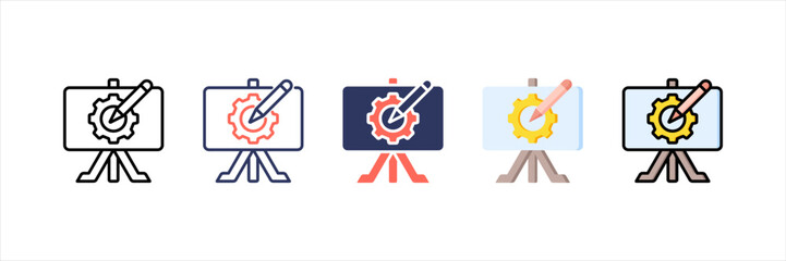 Design Process Multistyle Icon Set